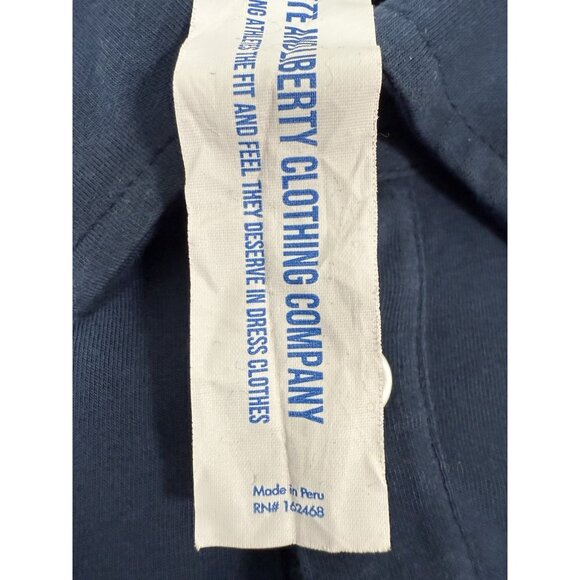 State Liberty Shirt Mens Size 2XL Long Sleeve Button Front Stretch Navy Blue - Picture 7 of 11